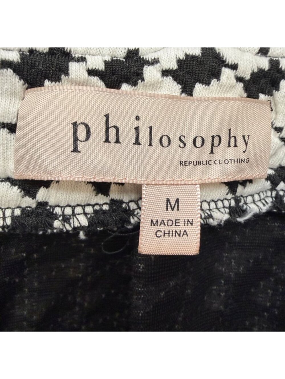 PHILOSOPHY  Pencil Skirt Medium Stretch Knee Length Black Check Career - Picture 4 of 6